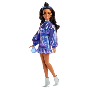 Păpușa barbie "fashionistă rochie violetă lucioasă" Thumbnail 5