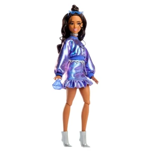Păpușa barbie "fashionistă rochie violetă lucioasă" Thumbnail 2