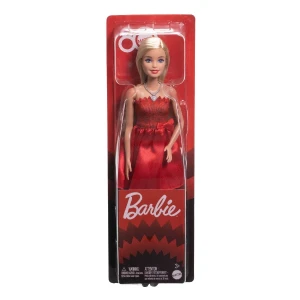 Păpușa barbie 80 de ani mattel, în rochie roșu rubin Thumbnail 3