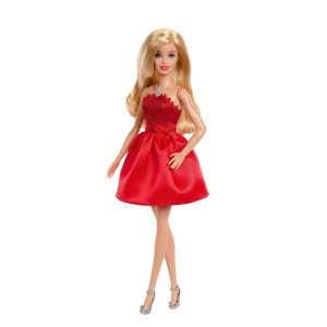Păpușa barbie 80 de ani mattel, în rochie roșu rubin Thumbnail 7