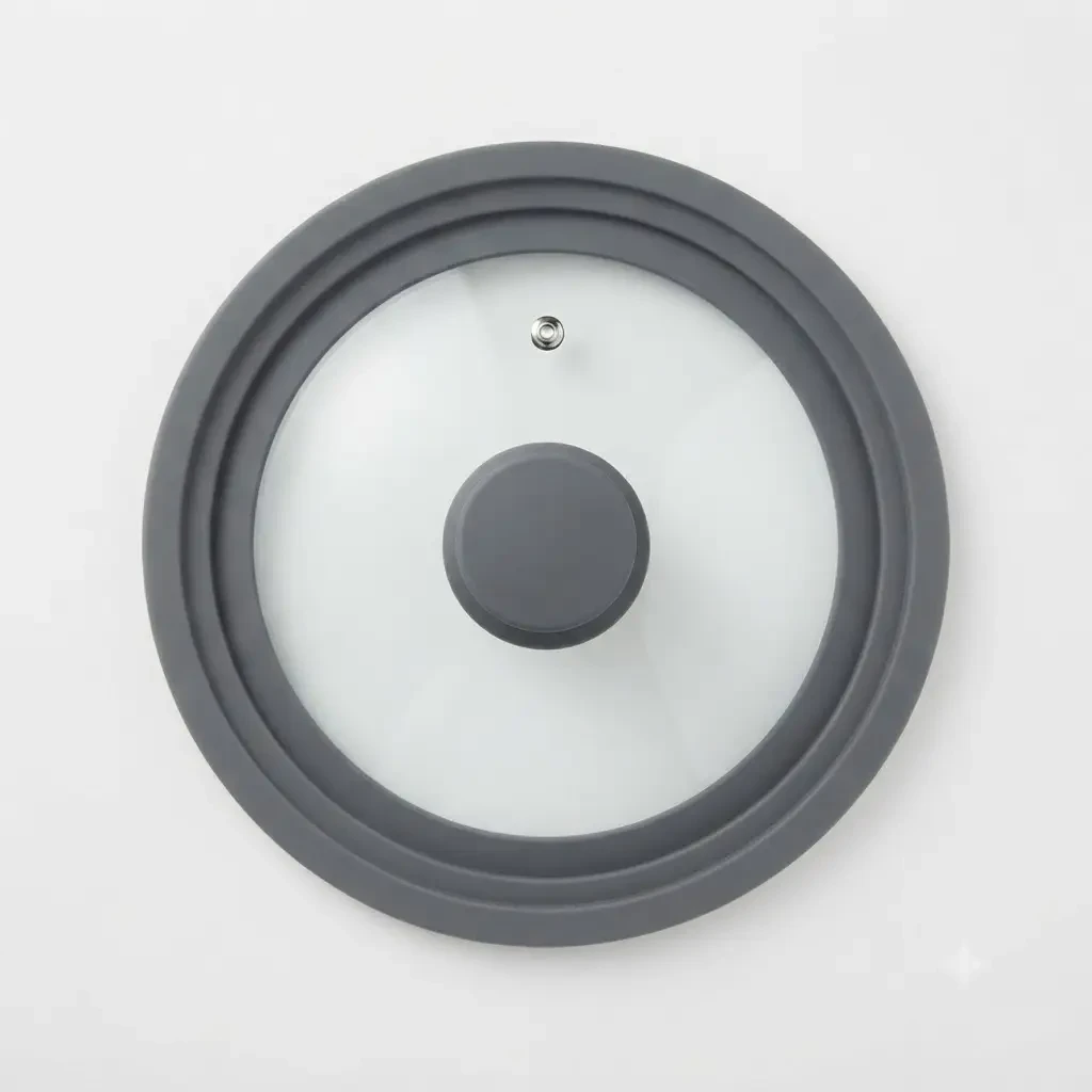 Capac din sticla cu silicon, gri 3in1 18/20/22cm (gt0592) 2