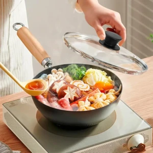 Capac din sticla 26cm, negru/gri (gt0590) Thumbnail 3