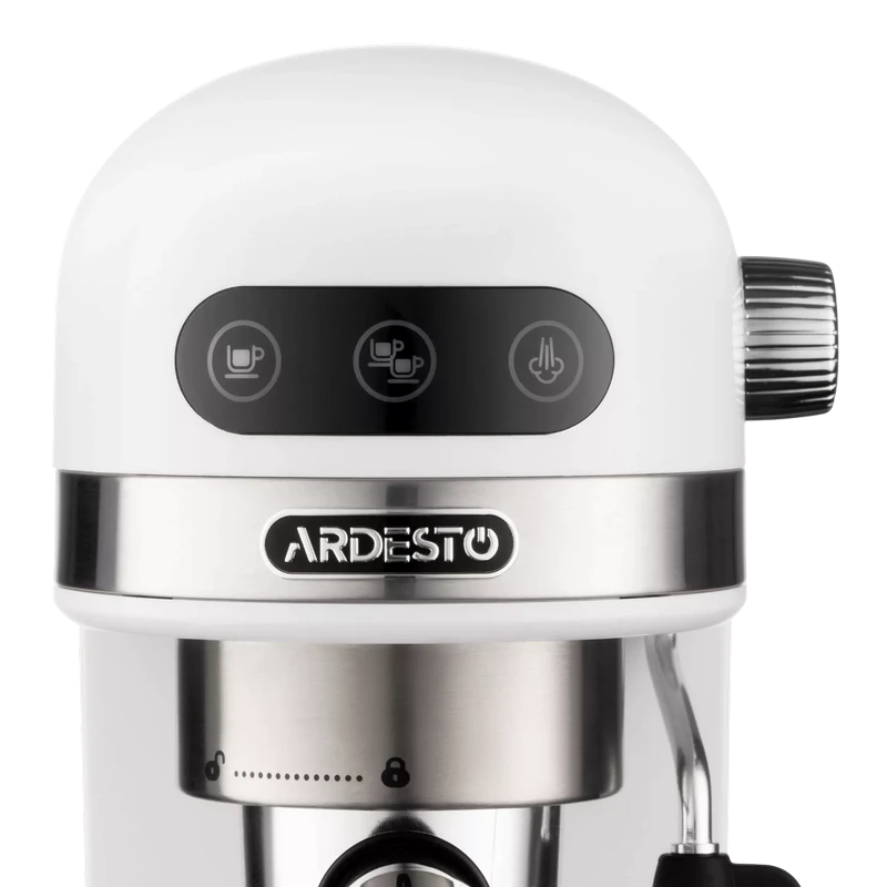 Кофеварка рожковая ardesto ycm-e1500, 1350вт, белый 9