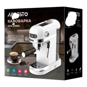 Кофеварка рожковая ardesto ycm-e1500, 1350вт, белый Thumbnail 13