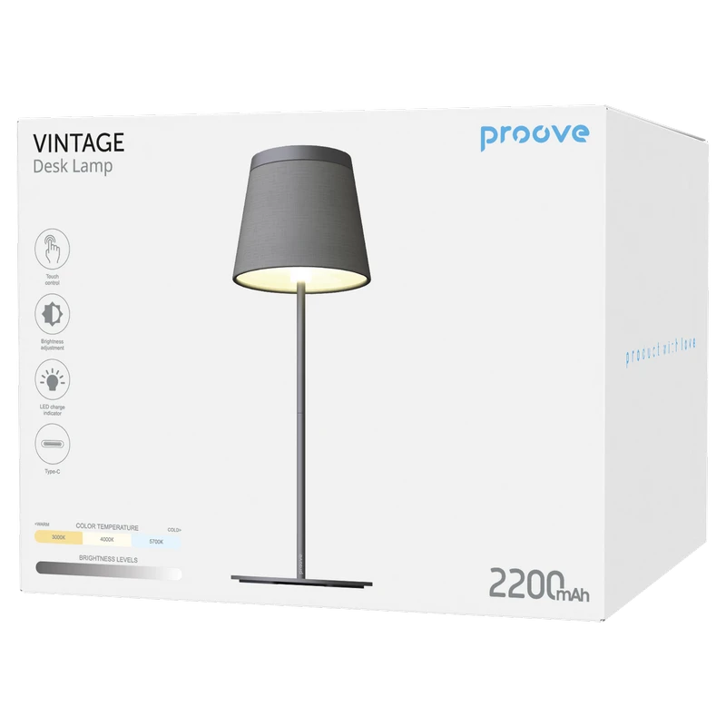 Настольная лампа proove vintage, чёрный 2