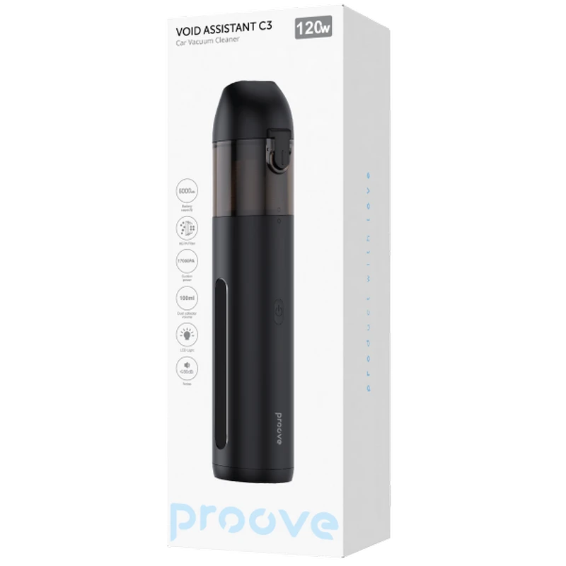 Ручной пылесос proove void assistant c3, чёрный 12