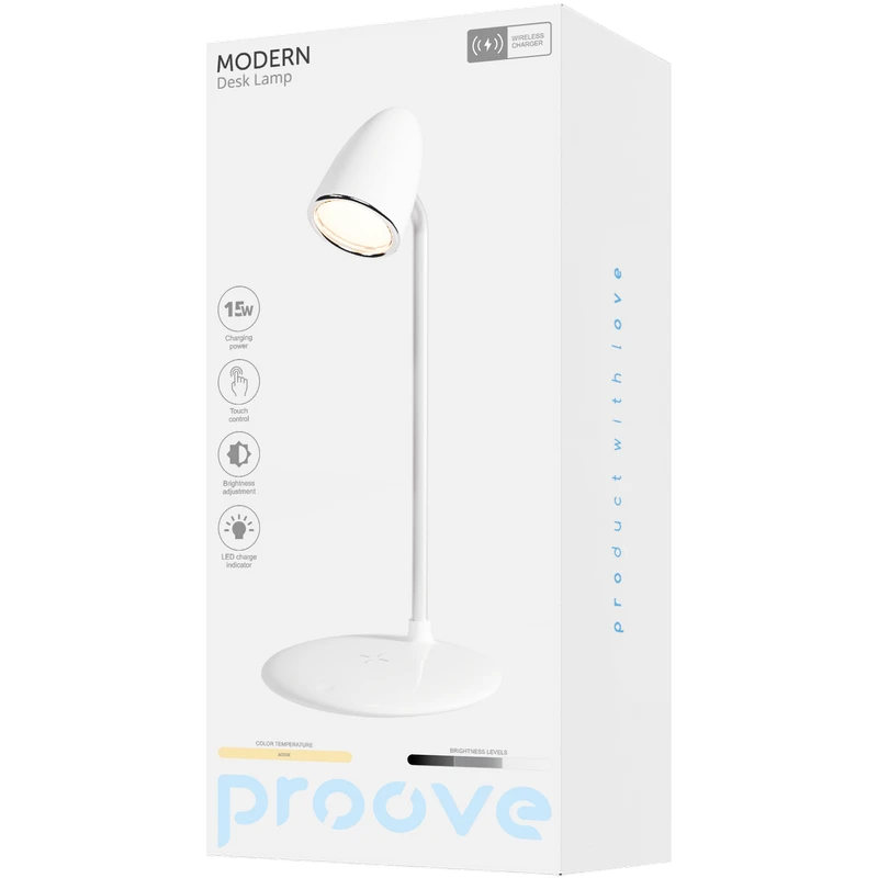 Lampa de birou proove modern, alb 7