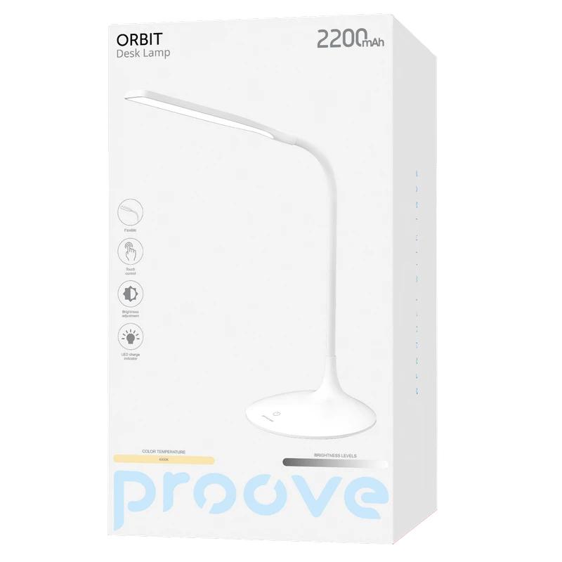 Настольная лампа proove orbit, белый 2