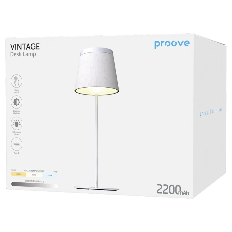 Lampa de birou proove vintage, alb 2