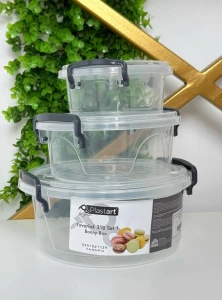 SET 3 CASEROLE ROTUNDE CU CAPAC (SA696)