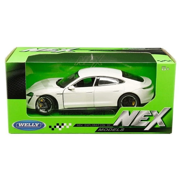 Коллекционный автомобиль porsche taycan turbo 1:24 welly 3