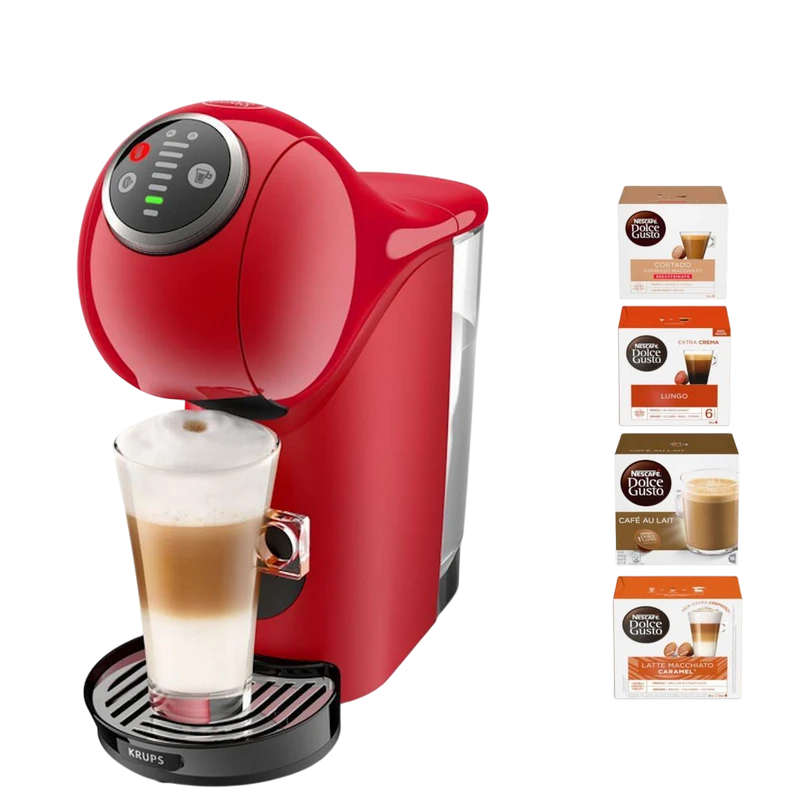 Cafetiera cu capsule krups genio s plus kp340510, 1500w, roșu 3