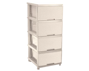 COMODA PLASTIC „RATTAN” CU 4 SERTARE (123094)