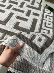 Covor bumbac gri, 80x200 cm (170392)