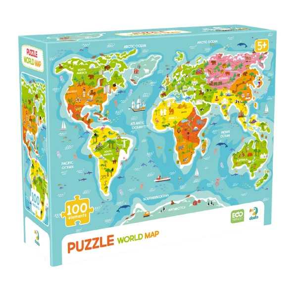 Puzzle "harta lumei", 100 elemente 3