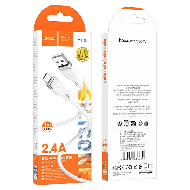 Cablu de incarcare hoco usb–micro usb 1m (x109) 3