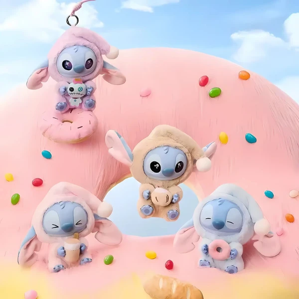 Figurină labubu-stitch — seria "eat something before sleep" 8
