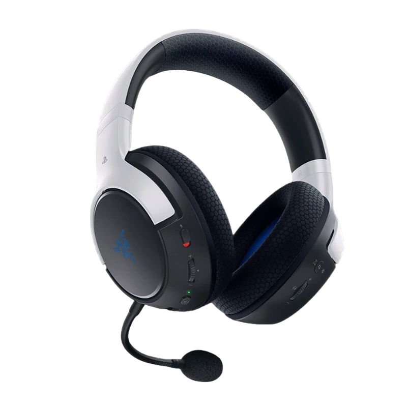 Игровая гарнитура razer kaira hyperspeed для ps5, беспроводной, белый | черный 2
