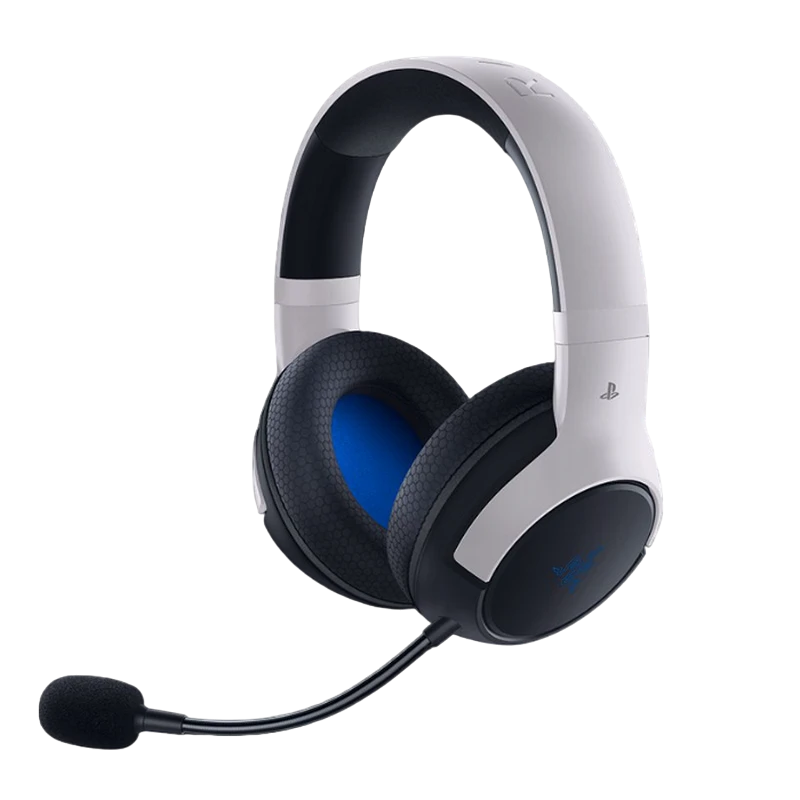 Игровая гарнитура razer kaira hyperspeed для ps5, беспроводной, белый | черный 5