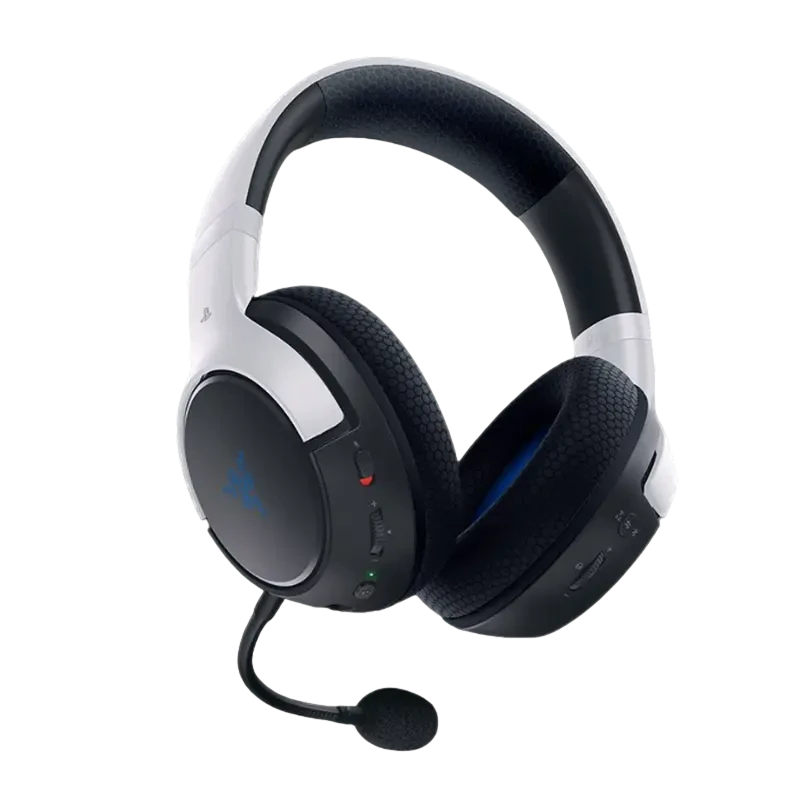 Игровая гарнитура razer kaira hyperspeed для ps5, беспроводной, белый | черный 7
