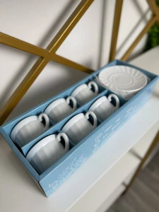 SET DE CESTI CU FARFURIOARE, 12 PIESE, OPAL (XWB190+HP55)