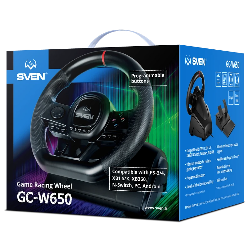 Baza volanului sven gc-w650, negru 6