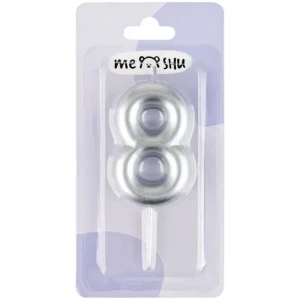 Lumânare pentru sărbători meshu cifra "8" 6cm (ms_59839)