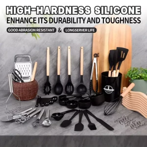 SET 44 PIESE USTENSILE DE BUCATARIE DIN SILICON (KUBK)
