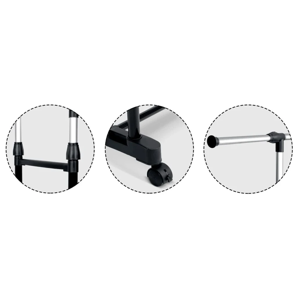 Suport umerase pentru haine massido ms-860 157 x 77 cm, negru-argintiu, 686000 8