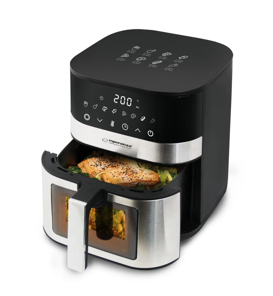 Air fryer esperanza pesce alla griglia eka003, 5l, 1400w 2
