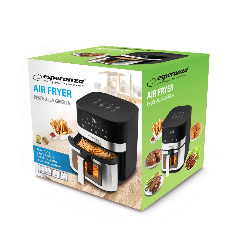 Air fryer esperanza pesce alla griglia eka003, 5l, 1400w 4
