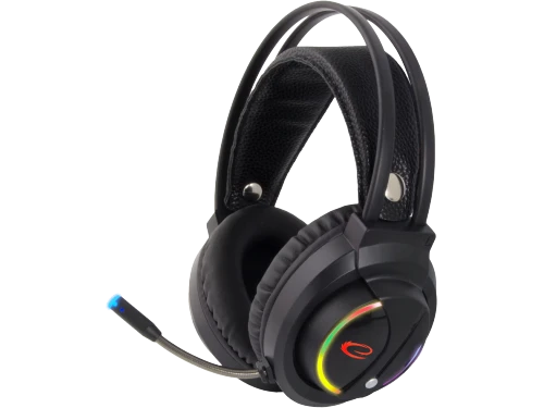 Headset gaming esperanza nightshade egh470, black, rgb led backlight, 1x mini jack 3.5mm + 1x usb, drivers 30mm, volume control, cable length 2m, weig 3