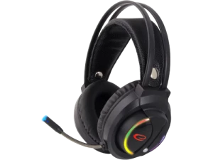 Headset Gaming Esperanza NIGHTSHADE EGH470, Black, RGB LED backlight, 1x mini jack 3.5mm + 1x USB, Drivers 30mm, Volume control, Cable length 2m, Weig
