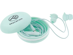 Casti in-ear, Macaron, with mic, wired, Jack 3.5 mm,16 ohm, 20Hz, 1.2 m, silicone, Tellur Blue  TLL162132