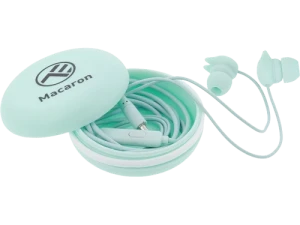 Casti in-ear, macaron, with mic, wired, jack 3.5 mm,16 ohm, 20hz, 1.2 m, silicone, tellur blue  tll162132 Thumbnail 3