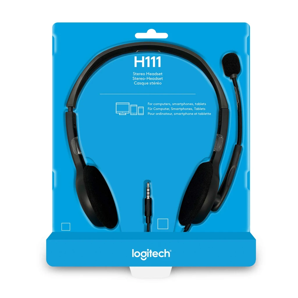 Logitech headset h111, 3,5 mini-jack, black 2