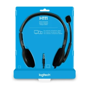 Logitech headset h111, 3,5 mini-jack, black Thumbnail 2