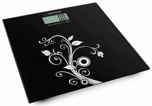 Bath scale esperanza yoga ebs003 black, equipped with four high precision strain gauge sensors, capacity 180kg /396lb, division 100 g/0.2lb, power sav 2
