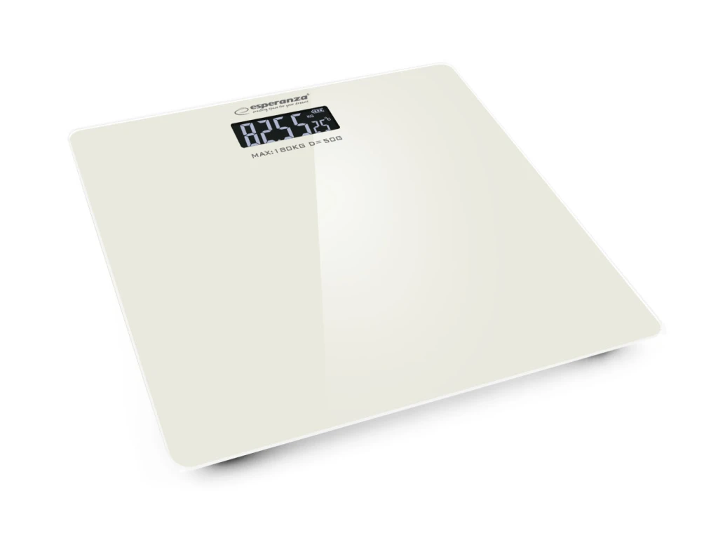 Bath scale esperanza aerobic ebs002w white, equipped with four high precision strain gauge sensors, capacity 180kg /396lb, division 100 g/0.2lb, power 3