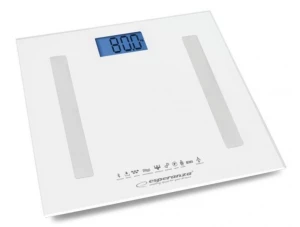 Bluetooth Scale Esperanza 8in1 EBS016W  White, measurement:  body weight [kg], body fat content [%], water content in the body [%], muscle weight [kg]