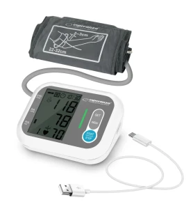 Blood pressure arm esperanza stamina ecb005,  measurement of the systolic (sys) and diastolic (dia) blood pressure and pulse (p), detection of cardiac