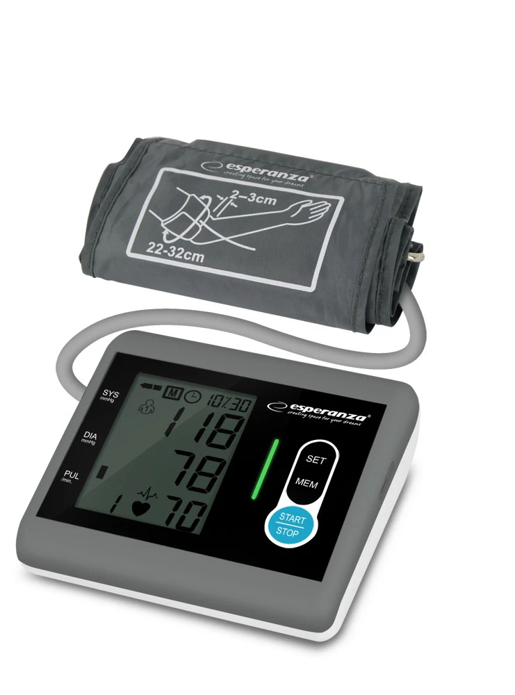 Blood pressure arm esperanza ardor ecb004,  measurement of the systolic (sys) and diastolic (dia) blood pressure and pulse (p), detection of cardiac a 5