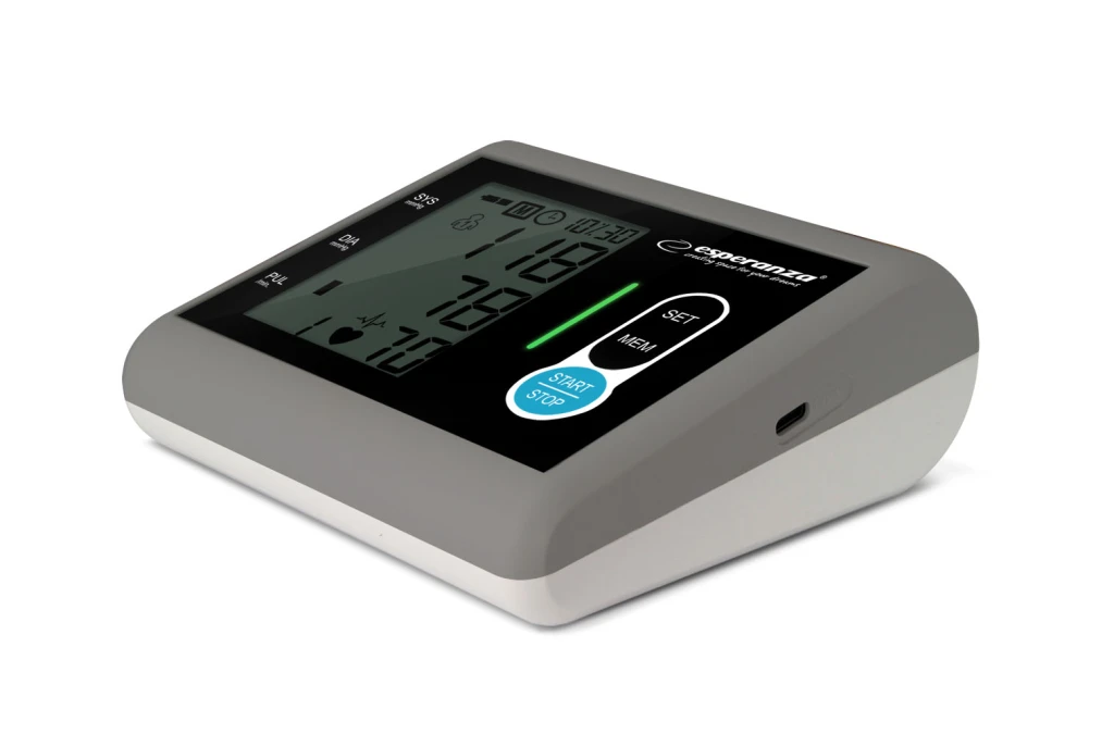 Blood pressure arm esperanza ardor ecb004,  measurement of the systolic (sys) and diastolic (dia) blood pressure and pulse (p), detection of cardiac a 2