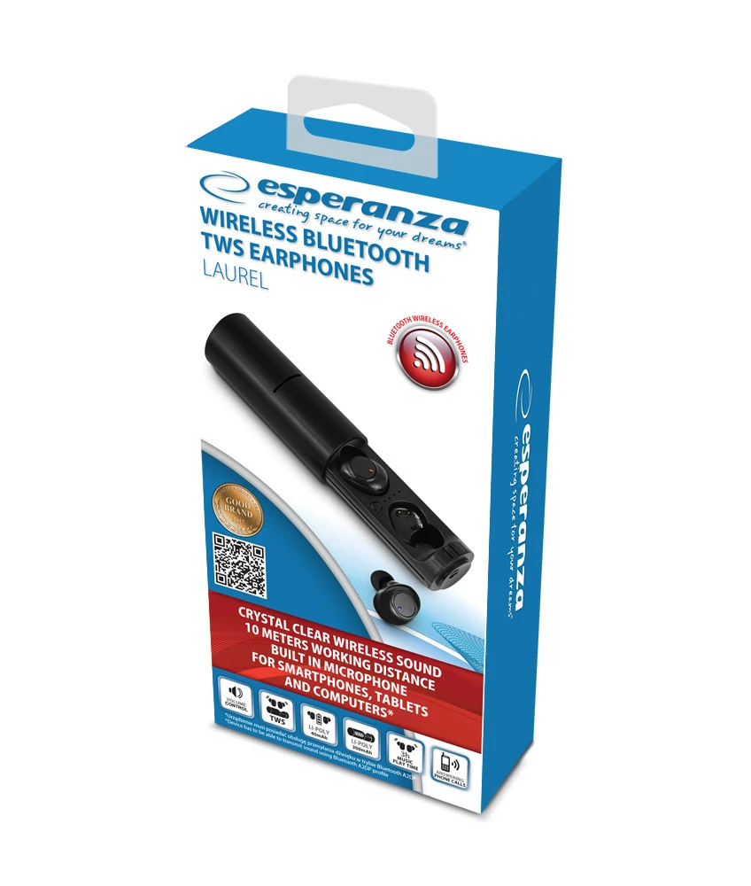 Earphones bluetooth esperanza laurel eh227k, talking time: up to 4h, music playing time: up to 3h, charging time: around 1h, bluetooth: v.5.0 7