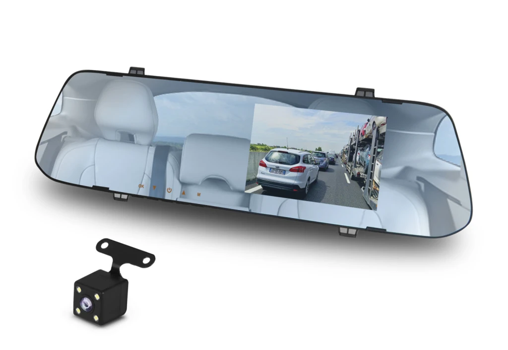 Car video recorder extreme imager xdr106, with rear camera, wide mirror, resolution of recorded movies: front camera: 1080p, 720p, rear camera: 720p , 4