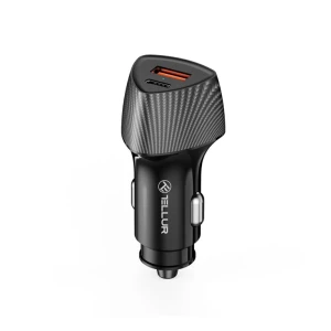 Tellur fcc10 car charger, 38w, 6a (pd20w + qc3.0), black Thumbnail 2
