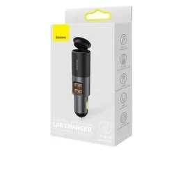 Usb car charger - baseus share together, 2xusb (u + u + lighter), 120w, gray  ccbt-d0g Thumbnail 3