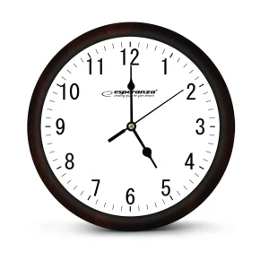 Clock wall esperanza los angeles  ehc015w white,  30 cm, plastic frame, quiet movement, hook for easy installation, power: 1x aa battery (not included