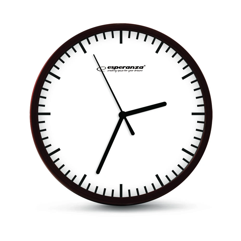 Clock wall esperanza budapest  ehc010w white,  20 cm, plastic frame, quiet movement, hook for easy installation, power: 1x aa battery (not included) 2