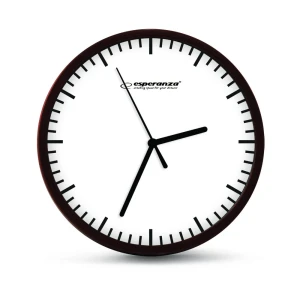 Clock wall esperanza budapest  ehc010w white,  20 cm, plastic frame, quiet movement, hook for easy installation, power: 1x aa battery (not included)